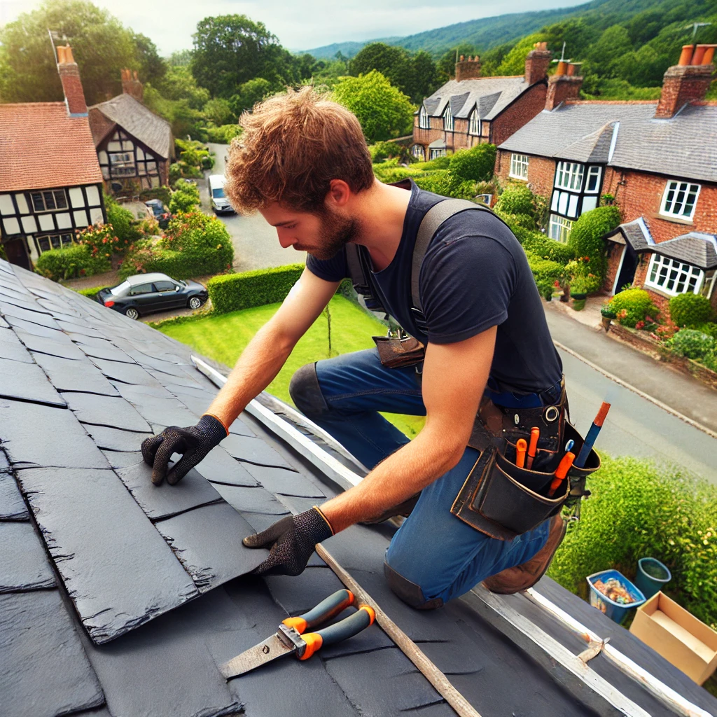 slate roof repair in lymm